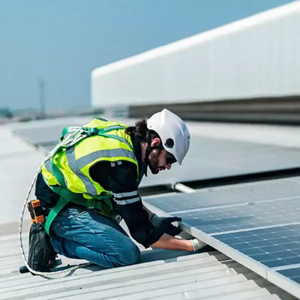 Solar installation in progress